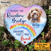 Personalized Sympathy Memorial Pet Loss Gift I Crossed The Rainbow Bridge Heart Memorial Stone 27164 1