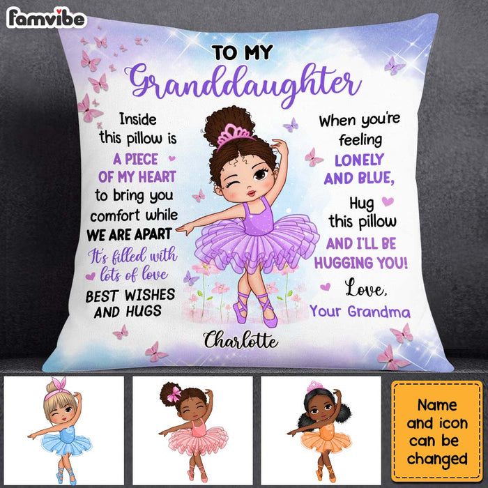 Personalized Gift For Granddaughter Ballet Theme Pillow 27166 1