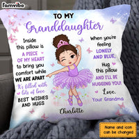 Personalized Gift For Granddaughter Ballet Theme Pillow 27166 thumb 1