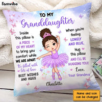 Personalized Gift For Granddaughter Ballet Theme Pillow 27166 thumb 1
