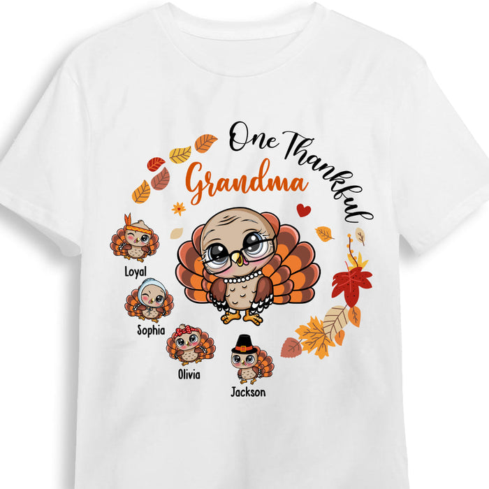 Personalized Gift For Grandma Thankful Turkey Shirt - Hoodie - Sweatshirt 27167 1