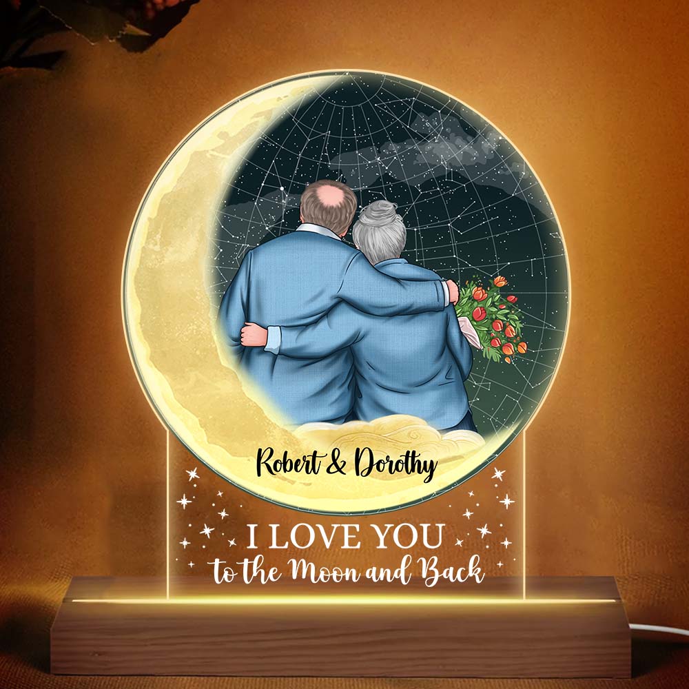 Personalized Gift For Couple Husband Wife I Love You Plaque LED Lamp Night Light 27171 Primary Mockup