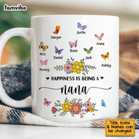 Personalized Gift For Grandma Butterfly Happiness Is Being A Grandma Mug 27172 thumb 1