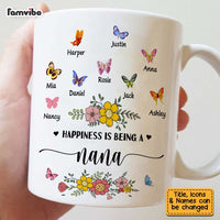 Personalized Gift For Grandma Butterfly Happiness Is Being A Grandma Mug 27172 thumb 1