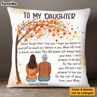 Personalized Autumn Gift For Daughter From Mom Never Forget That I Love You Pillow 27182 thumb 1