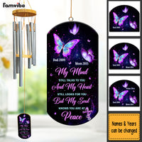Personalized Memorial Gift Butterfly My Mind My Heart My Soul Wind Chimes 27189 thumb 1