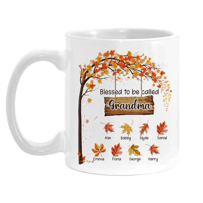 Personalized Gift For Grandma Blessed To Be Called Autumn Mug 27191 1