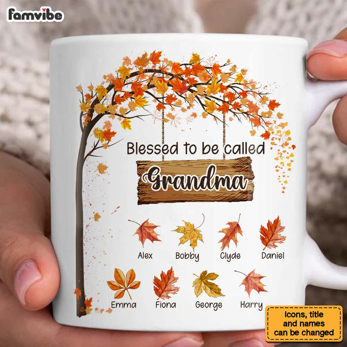 Personalized Gift For Grandma Blessed To Be Called Autumn Mug 27191 1