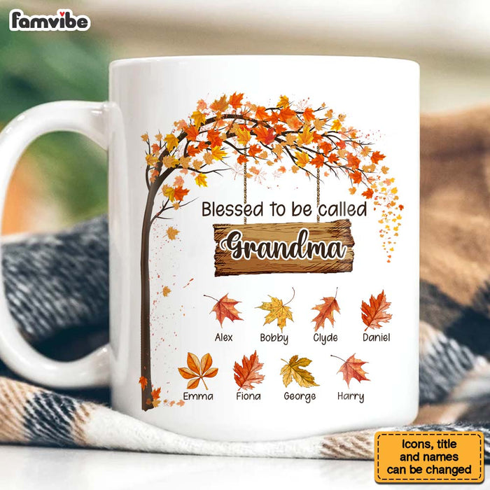 Personalized Gift For Grandma Blessed To Be Called Autumn Mug 27191 1