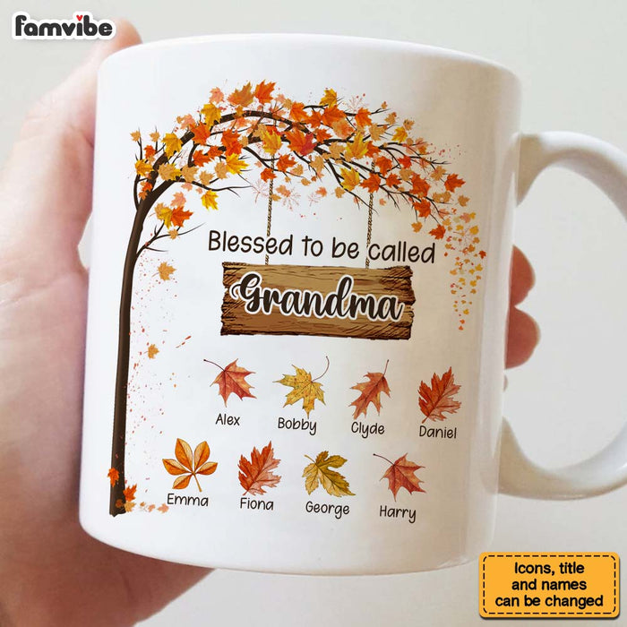 Personalized Gift For Grandma Blessed To Be Called Autumn Mug 27191 1