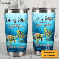 Personalized Gift for Couple Life Is Better When We’re Cruisin’ Together Steel Tumbler 27193 thumb 1