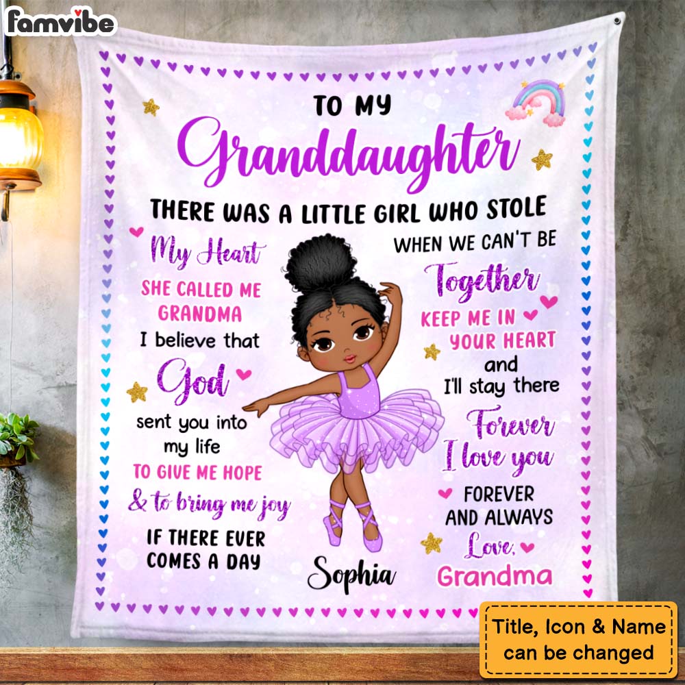 Personalized Gift For Granddaughter There Was A Girl Blanket 27194 Primary Mockup