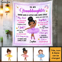 Personalized Gift For Granddaughter There Was A Girl Blanket 27194 thumb 1