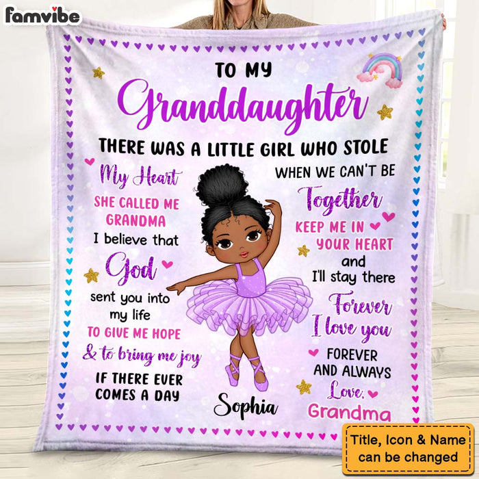 Personalized Gift For Granddaughter There Was A Girl Blanket 27194 1
