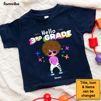 Personalized Gift For Son Grandson Hiphop Boy Hello 3rd Grade Kid T Shirt 27195 thumb 1