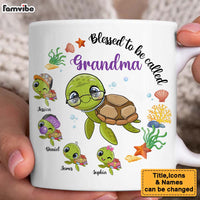 Personalized Gift For Grandma Turtle Blessed To Be Called Mug 26564 27199 thumb 1