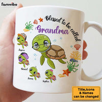 Personalized Gift For Grandma Turtle Blessed To Be Called Mug 26564 27199 thumb 1