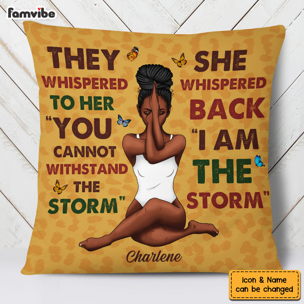 Personalized Gift For Daughter I Am The Storm Pillow 27200 Primary Mockup