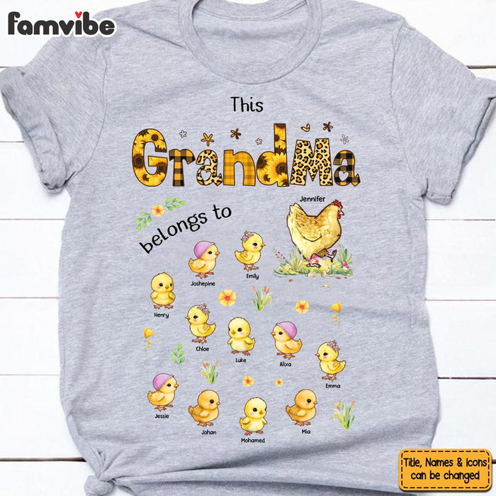 Personalized Shirt Chicken This Grandma Belongs To Birthday Gift For Nana, Grandma, Mom Shirt - Hoodie - Sweatshirt 27204 1