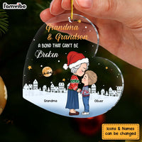 Personalized Christmas Gift Grandson And Grandma Bond Can't Be Broken Ornament 30577 thumb 1