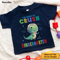 Personalized Gift For Grandson Dinosaur Galaxy Back To School Kid T Shirt 27207 thumb 1