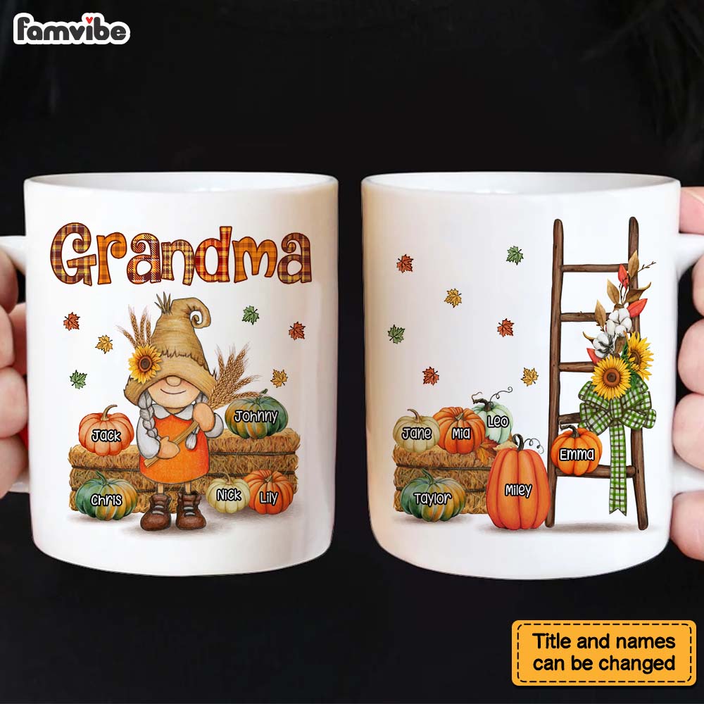 Personalized Gift For Grandma Fall Pumpkin Mug 27209 Primary Mockup