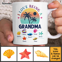 Personalized Gift For Grandma Beach Summer Vacation I Love Being A Grandma Mug 27212 thumb 1