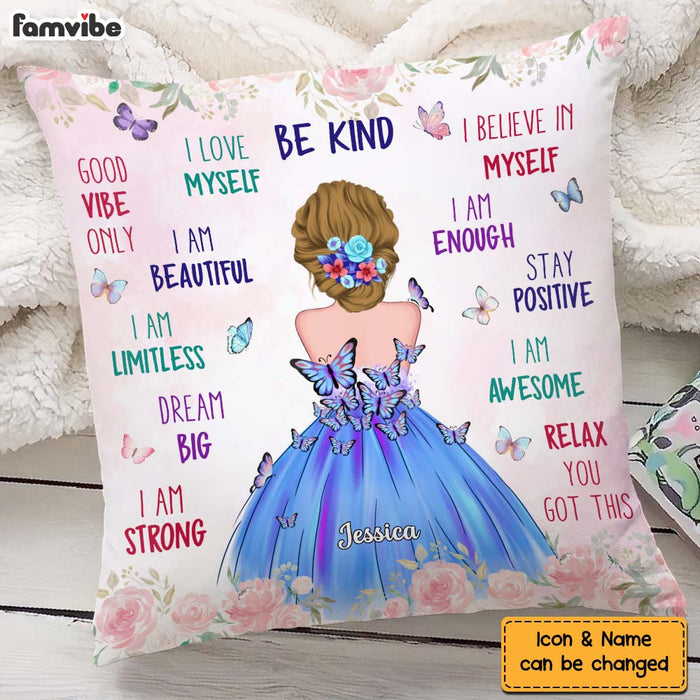Personalized Gift For Granddaughter Affirmation I Love Myself Pillow 27218 1