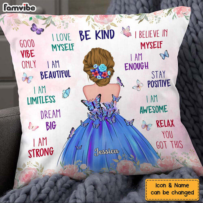 Personalized Gift For Granddaughter Affirmation I Love Myself Pillow 27218 1