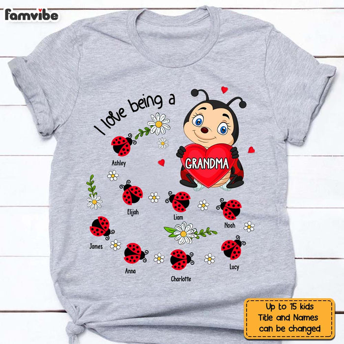 Personalized Gift For Grandma I Love Being A Grandma Ladybug Shirt - Hoodie - Sweatshirt 27224 1