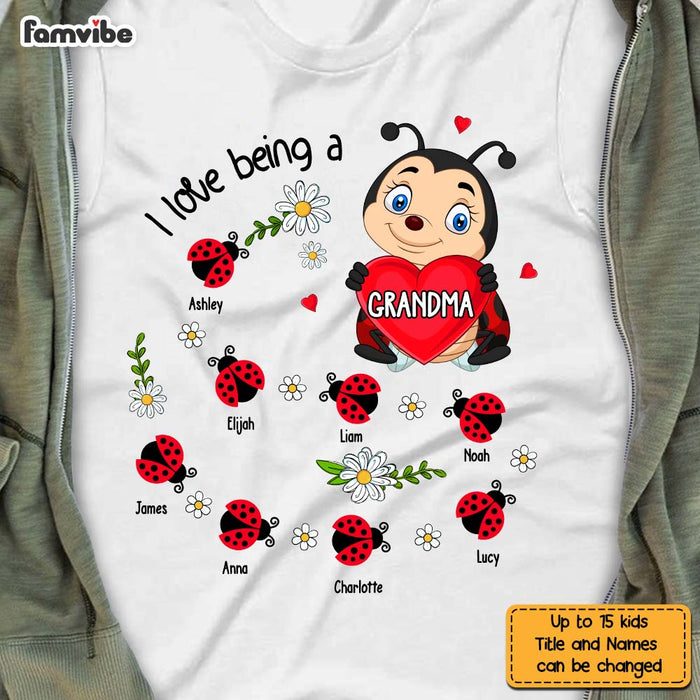 Personalized Gift For Grandma I Love Being A Grandma Ladybug Shirt - Hoodie - Sweatshirt 27224 1
