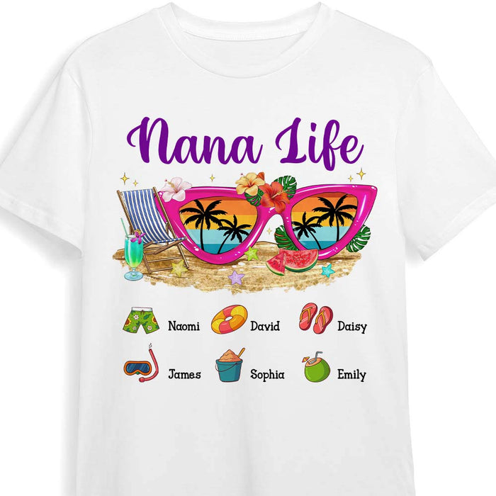 Personalized Gift For Grandma Life Sunglasses Beach Vibes Summer Vacation Shirt - Hoodie - Sweatshirt 27226 1