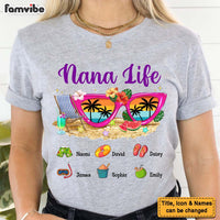 Personalized Gift For Grandma Life Sunglasses Beach Vibes Summer Vacation Shirt - Hoodie - Sweatshirt 27226 thumb 1