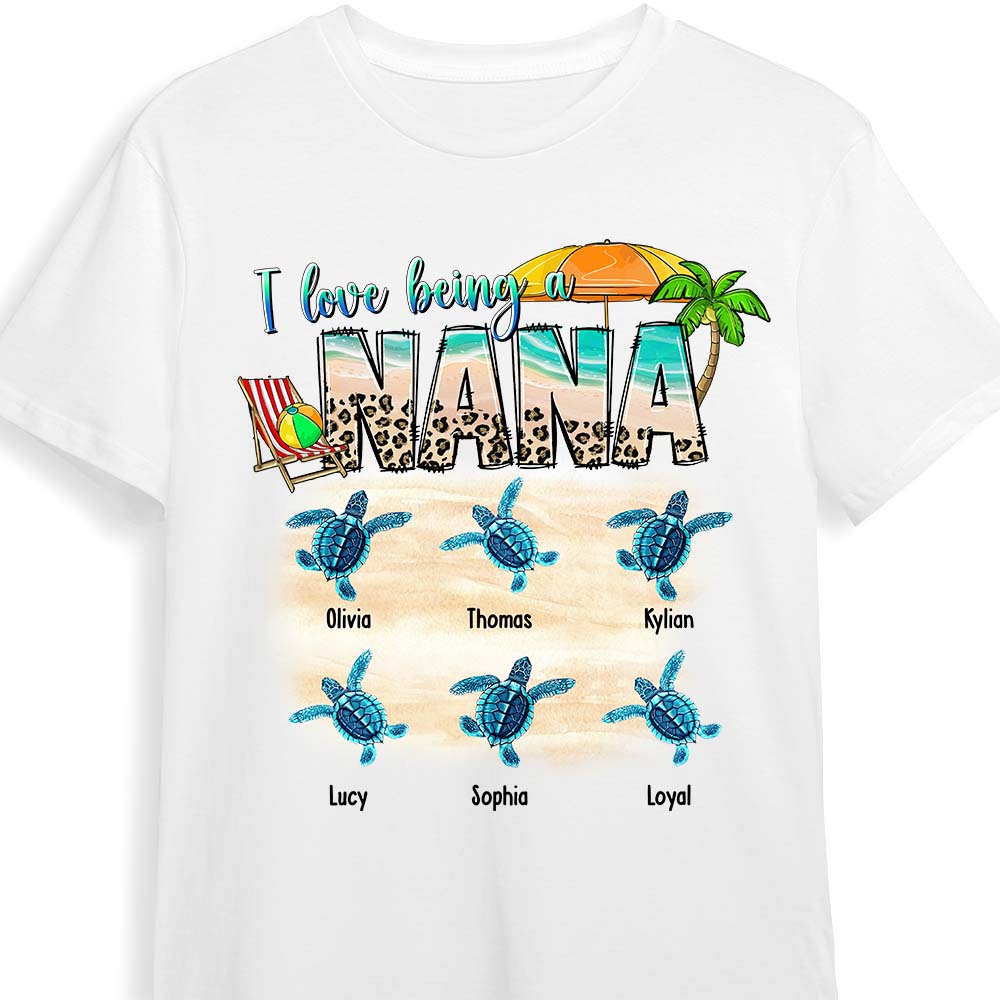 Personalized Gift For Grandma Turtle Beach Summer Vacation I Love Being A Grandma Shirt Hoodie Sweatshirt 27227 Primary Mockup