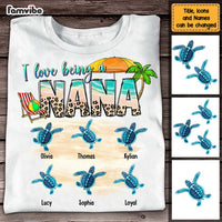 Personalized Gift For Grandma Turtle Beach Summer Vacation I Love Being A Grandma Shirt - Hoodie - Sweatshirt 27227 thumb 1