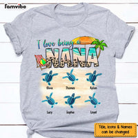 Personalized Gift For Grandma Turtle Beach Summer Vacation I Love Being A Grandma Shirt - Hoodie - Sweatshirt 27227 thumb 1
