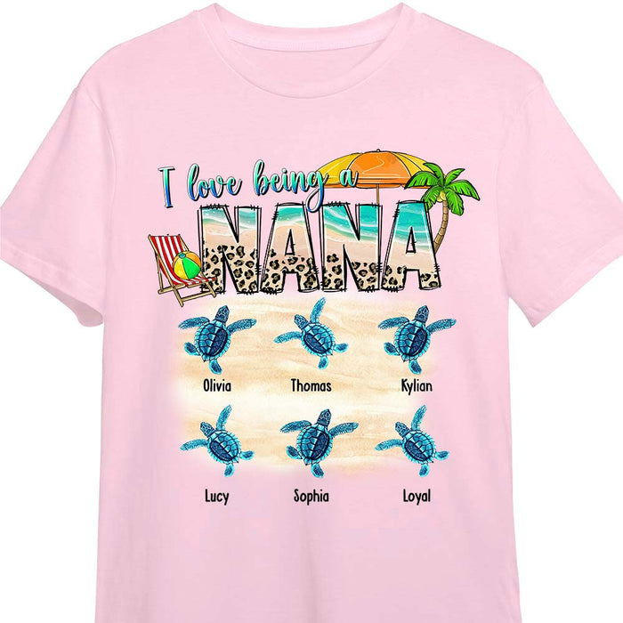 Personalized Gift For Grandma Turtle Beach Summer Vacation I Love Being A Grandma Shirt - Hoodie - Sweatshirt 27227 1