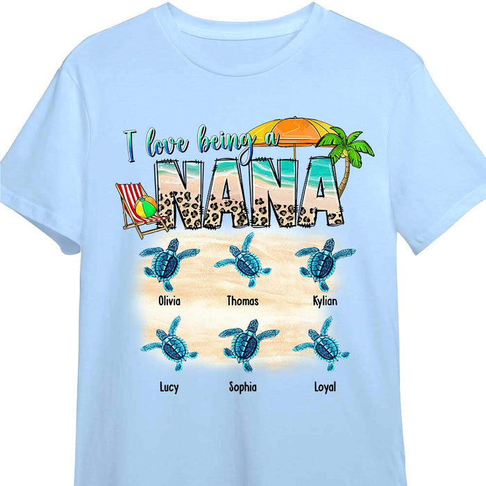 Personalized Gift For Grandma Turtle Beach Summer Vacation I Love Being A Grandma Shirt - Hoodie - Sweatshirt 27227 1