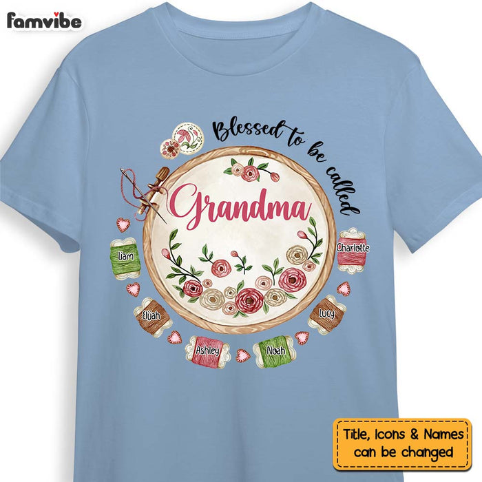 Personalized Gift For Mom Grandma Needlework Blessed To Be Called Grandma Shirt - Hoodie - Sweatshirt 27228 1