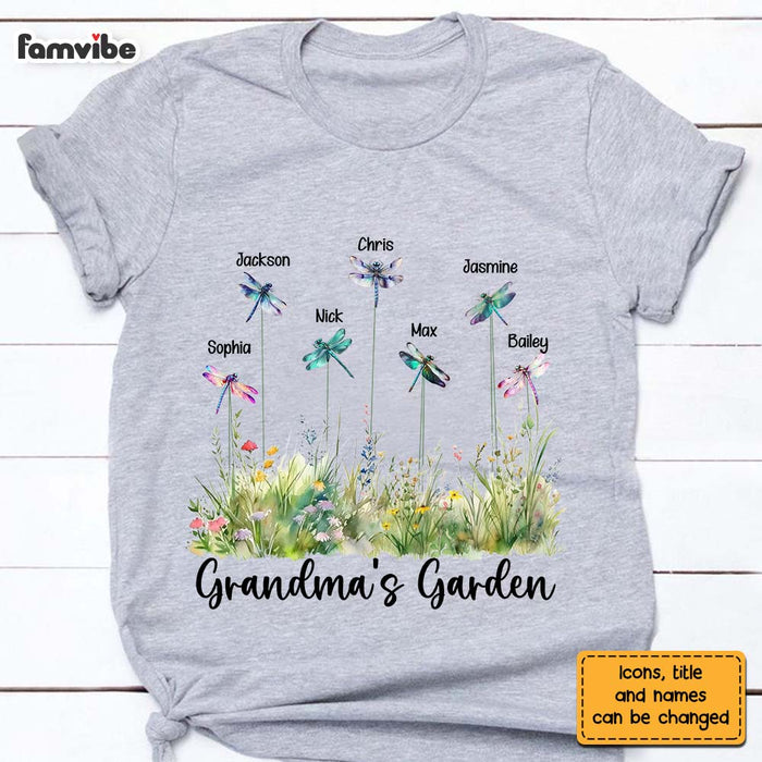 Personalized Gift For Grandma Dragonfly Grandma's Garden Shirt - Hoodie - Sweatshirt 27233 1