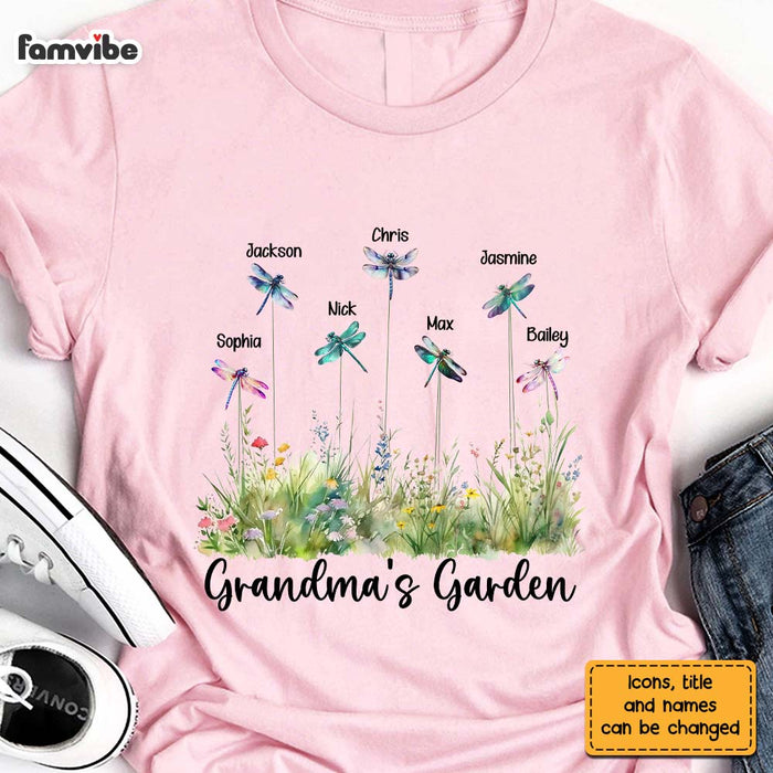 Personalized Gift For Grandma Dragonfly Grandma's Garden Shirt - Hoodie - Sweatshirt 27233 1