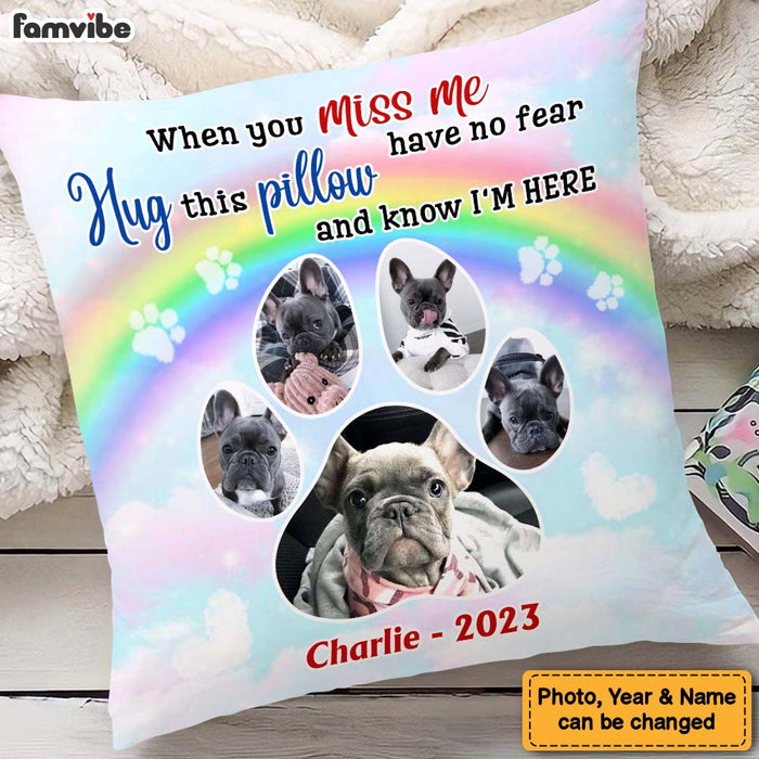 Personalized Gift For Family Wish The Rainbow Bridge Had Visiting Hours Pet Memorial Pillow 27236 1