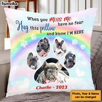 Personalized Gift For Family Wish The Rainbow Bridge Had Visiting Hours Pet Memorial Pillow 27236 thumb 1