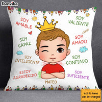 Personalized Gift For Grandson Spanish Soy Amable Pillow 27237 thumb 1