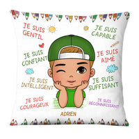 Personalized Gift For Grandson French Je Suis Gentil Pillow 27240 thumb 1