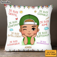 Personalized Gift For Grandson French Je Suis Gentil Pillow 27240 thumb 1