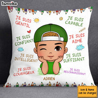 Personalized Gift For Grandson French Je Suis Gentil Pillow 27240 thumb 1