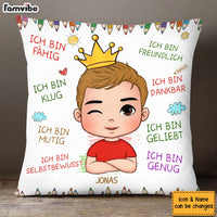 Personalized Gift For Grandson German Ich Bin Freundlich Pillow 27241 thumb 1