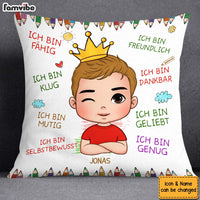 Personalized Gift For Grandson German Ich Bin Freundlich Pillow 27241 thumb 1