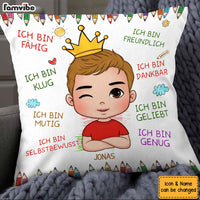 Personalized Gift For Grandson German Ich Bin Freundlich Pillow 27241 thumb 1